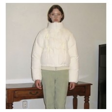 시눈 리본 디테일 패딩