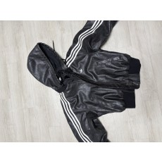 (W) 아디다스 아딜레늄 시즌 3 빈티지 포우 레더 자켓 블랙  XXS