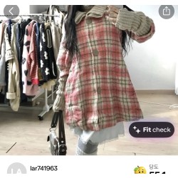 히메갸루 체크 빈티지 코디